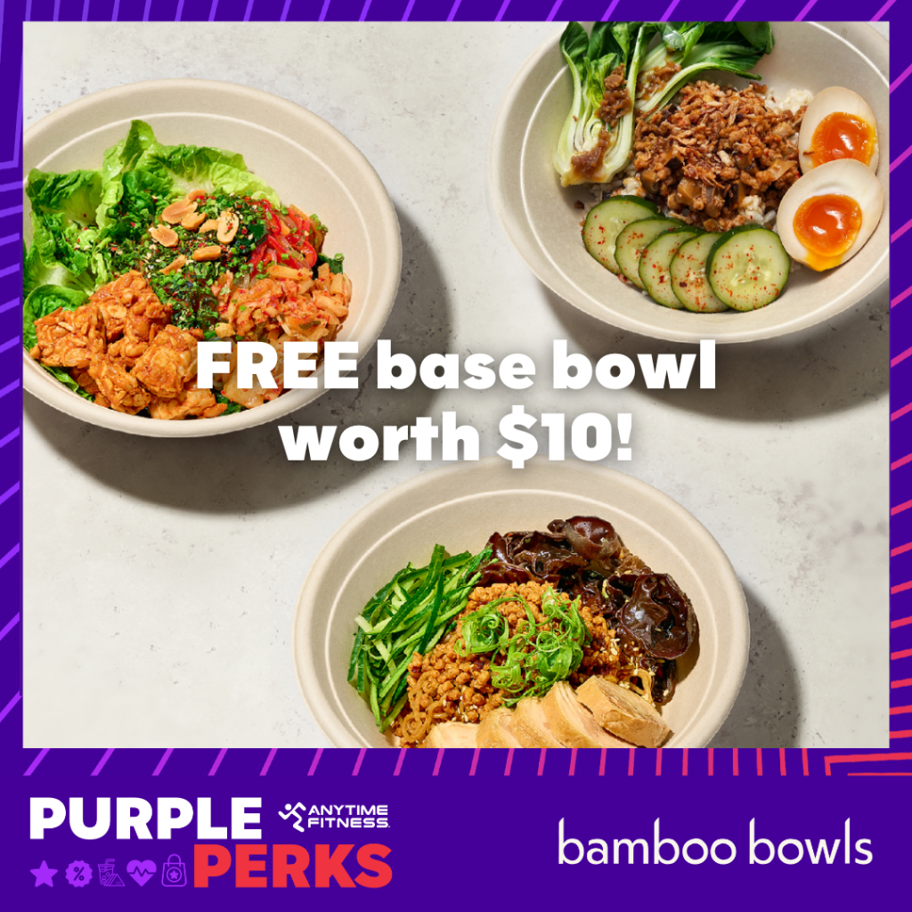 purple perks bamboo bowl